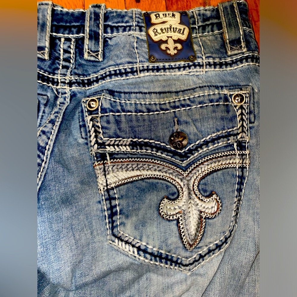 Mens Rock Revival Fergus Straight Jeans